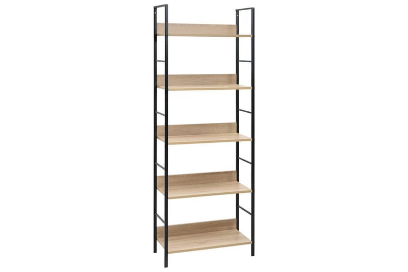 Bokhylla 5 hyllor ek 60x27,6x158,5 cm spånskiva - Brun - Förvaring - Hyllor - Bokhylla