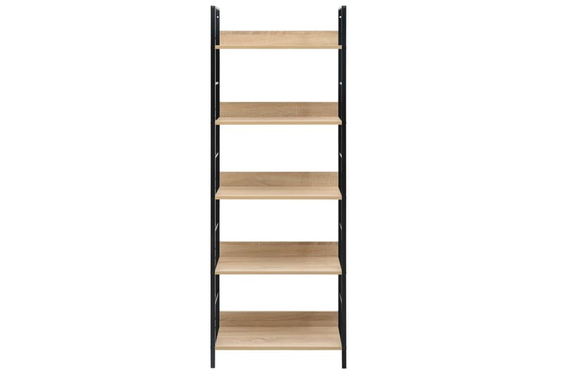 Bokhylla 5 hyllor ek 60x27,6x158,5 cm spånskiva - Brun - Förvaring - Hyllor - Bokhylla
