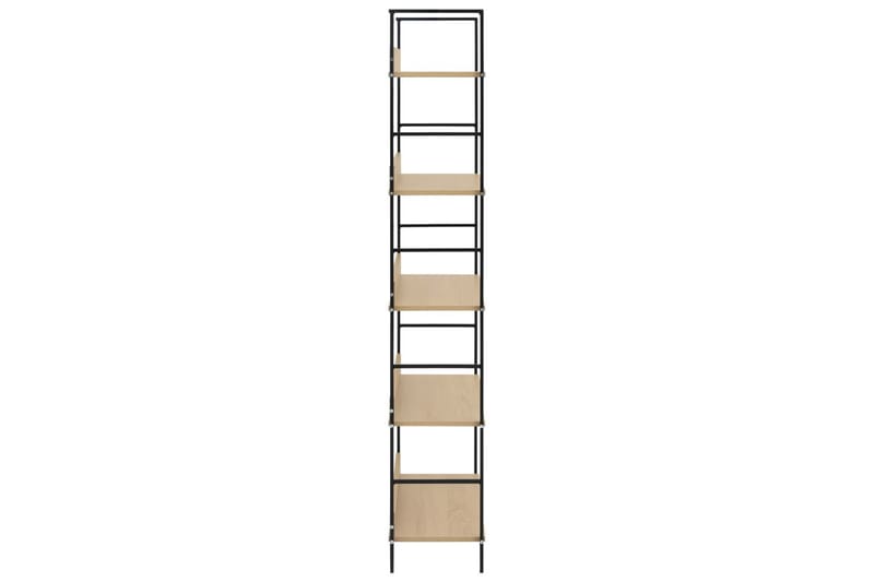 Bokhylla 5 hyllor ek 60x27,6x158,5 cm spånskiva - Brun - Förvaring - Hyllor - Bokhylla