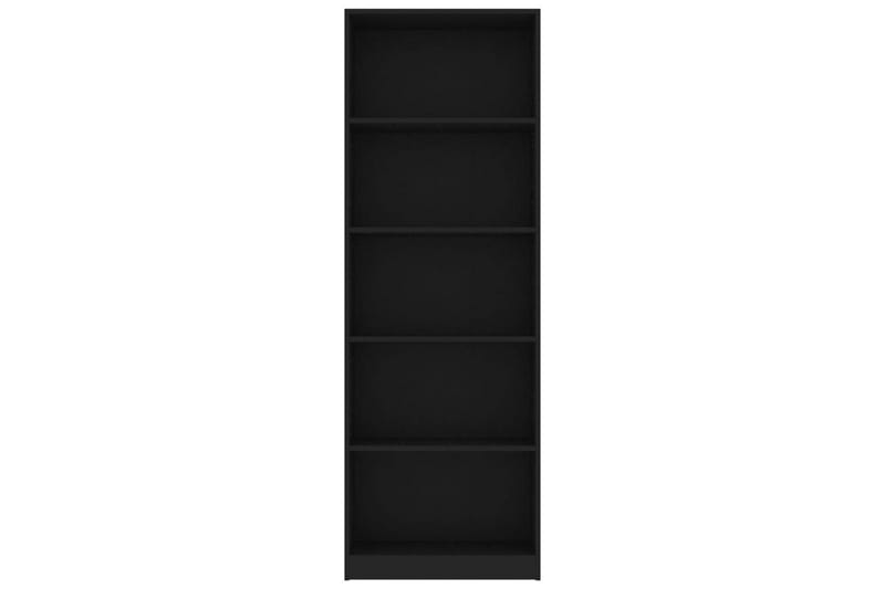 Bokhylla 5 hyllor svart 60x24x175 cm spånskiva - Svart - Förvaring - Hyllor - Bokhylla