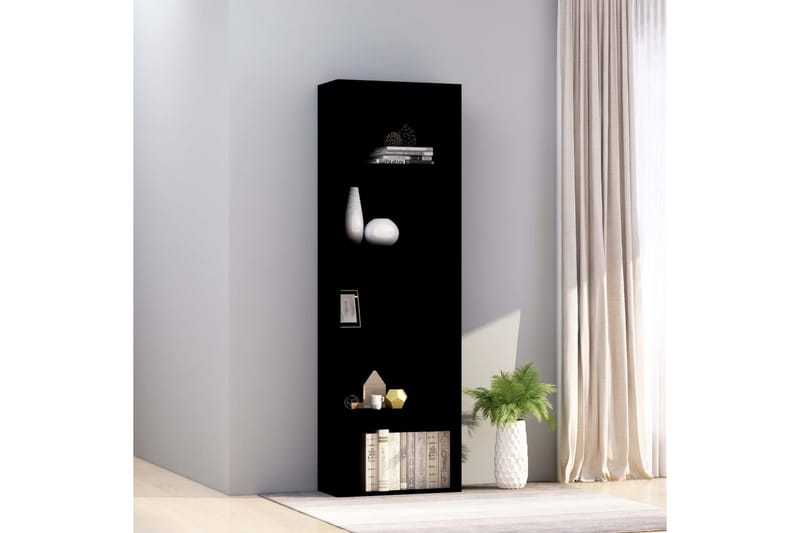 Bokhylla 5 hyllor svart 60x30x189 cm spånskiva - Svart - Förvaring - Hyllor - Bokhylla