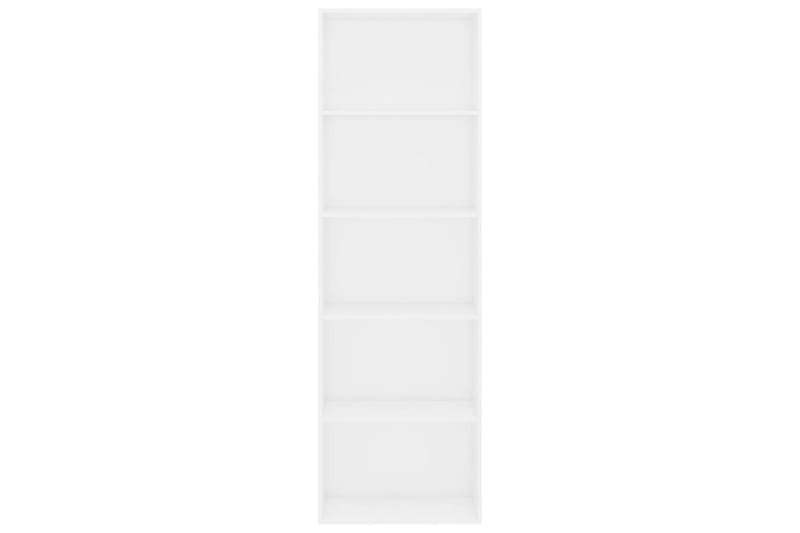 Bokhylla 5 hyllor vit 60x30x189 cm spånskiva - Vit - Förvaring - Hyllor - Bokhylla