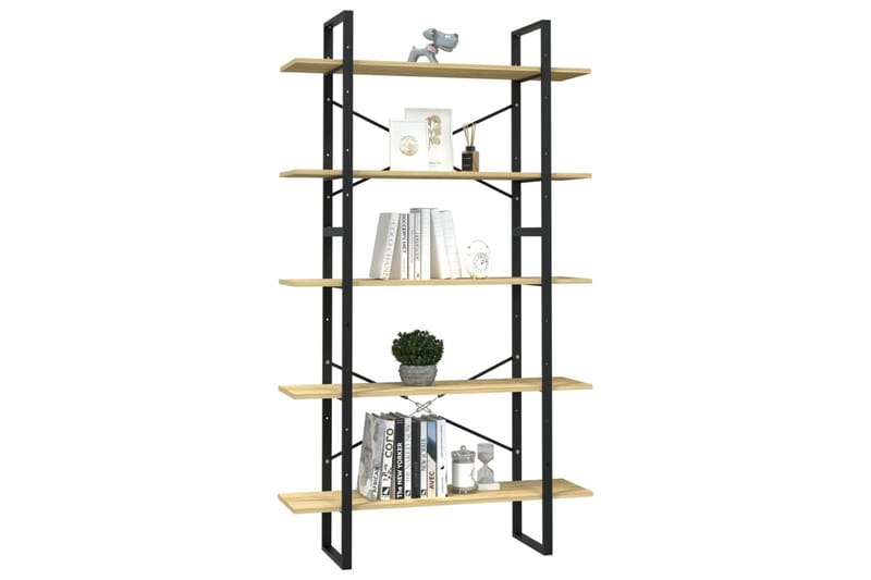 Bokhylla 5 hyllplan 100x30x175 cm furu - Brun - Förvaring - Hyllor - Bokhylla