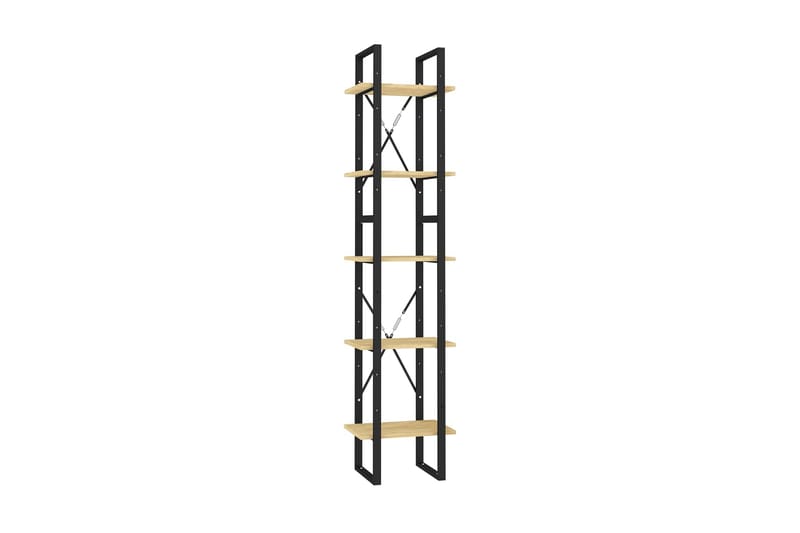Bokhylla 5 hyllplan grå 40x30x175 cm furu - Brun - Förvaring - Hyllor - Bokhylla