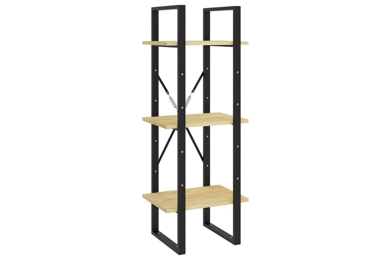 Bokhylla 5 hyllplan grå 40x30x175 cm furu - Brun - Förvaring - Hyllor - Bokhylla