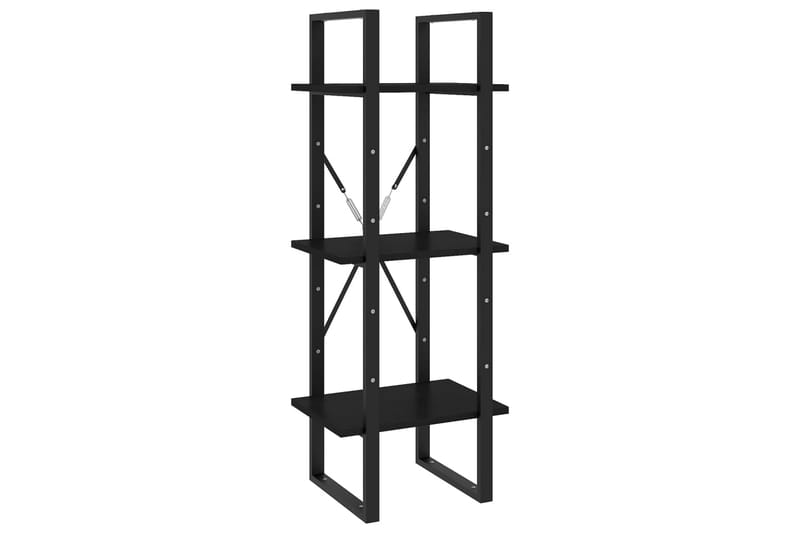 Bokhylla 5 hyllplan svart 40x30x175 cm furu - Svart - Förvaring - Hyllor - Bokhylla