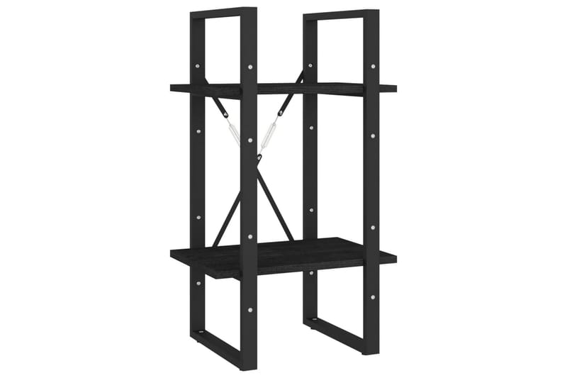 Bokhylla 5 hyllplan svart 40x30x175 cm furu - Svart - Förvaring - Hyllor - Bokhylla