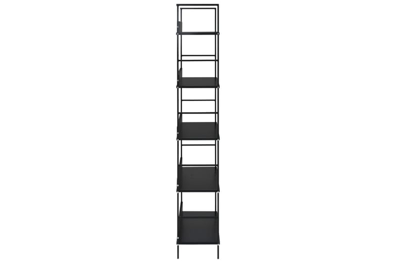 Bokhylla 5 hyllplan svart 60x27,6x158,5 cm spånskiva - Svart - Förvaring - Hyllor - Bokhylla