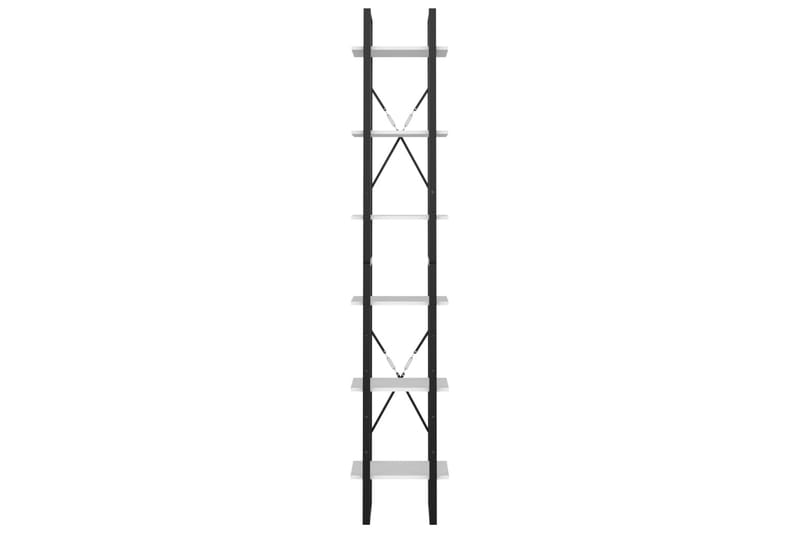 Bokhylla 6 hyllplan vit 40x30x210 cm spånskiva - Vit - Förvaring - Hyllor - Bokhylla