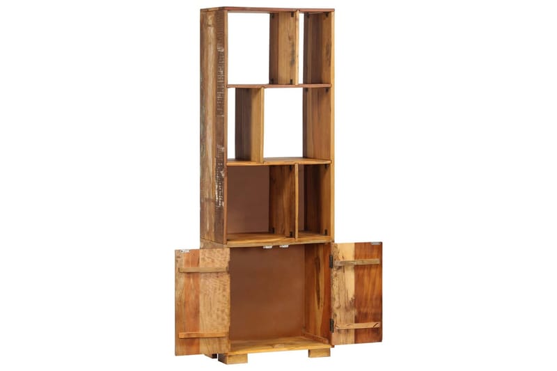 Bokhylla 60x35x180 cm massivt återvunnet trä - Flerfärgad - Förvaring - Hyllor - Bokhylla