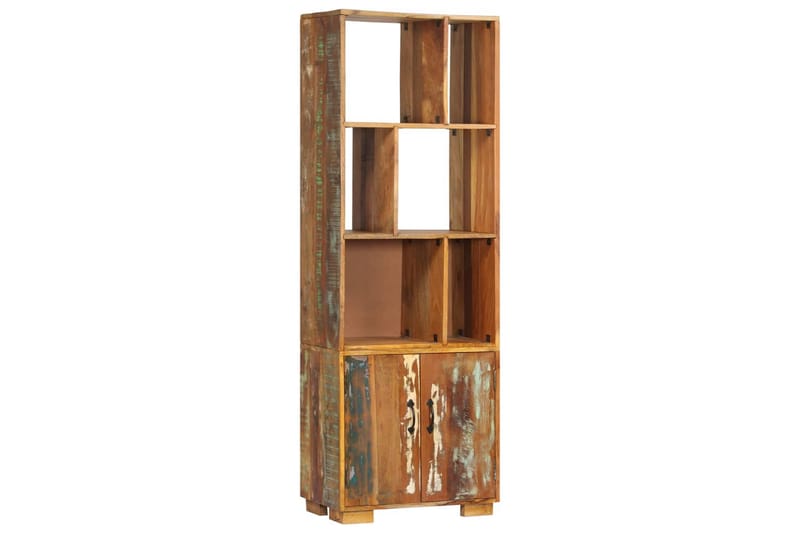 Bokhylla 60x35x180 cm massivt återvunnet trä - Flerfärgad - Förvaring - Hyllor - Bokhylla