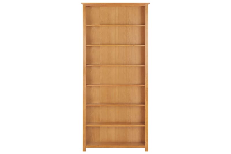 Bokhylla 7 hyllor 90x22,5x200 cm massiv ek - Brun - Förvaring - Hyllor - Bokhylla