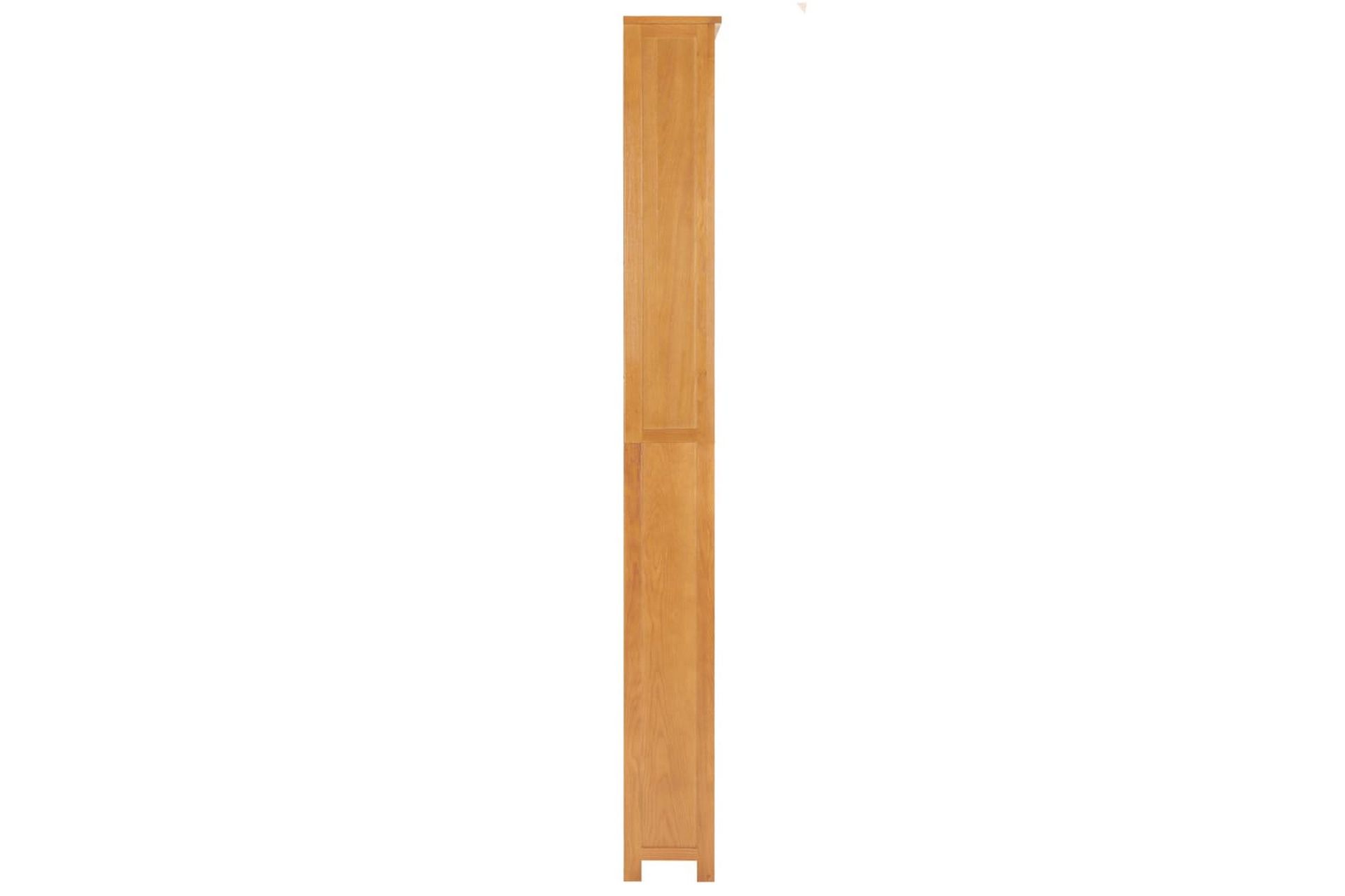 Bokhylla 7 hyllor 90x22,5x200 cm massiv ek - Brun - Förvaring - Hyllor - Bokhylla