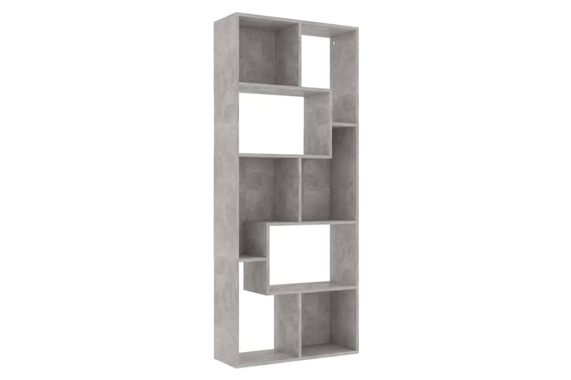 Bokhylla betonggrå 67x24x161 cm spånskiva - Grå - Förvaring - Hyllor - Bokhylla