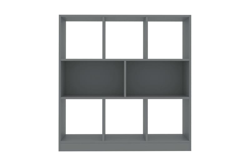Bokhylla grå 97,5x29,5x100 cm spånskiva - Grå - Förvaring - Hyllor - Bokhylla