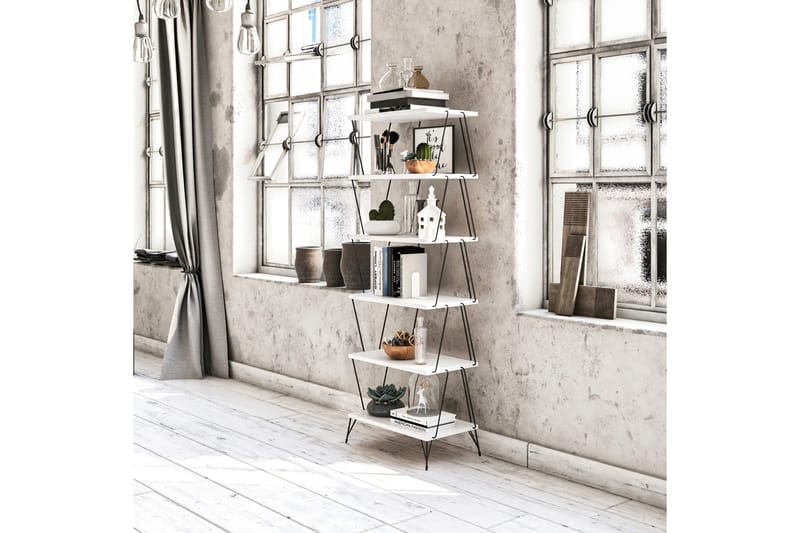 Bokhylla Igazz Bokhylla 48x31 cm 5 Hyllor Vit - Förvaring - Hyllor - Bokhylla