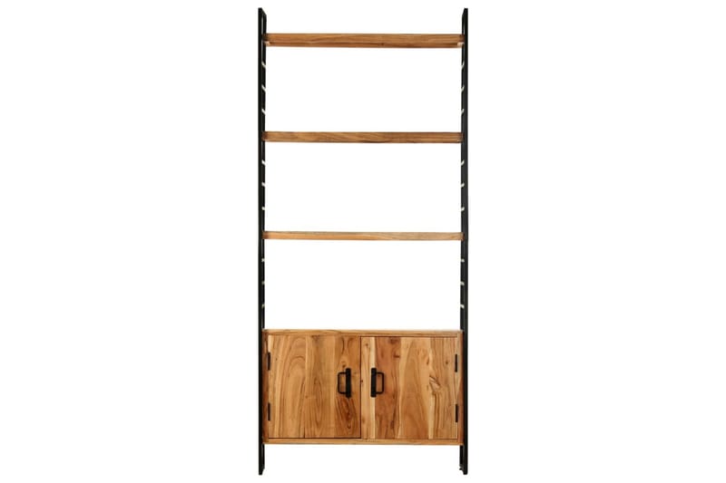 Bokhylla med 4 hyllor 80x30x180 cm massivt akaciaträ - Brun - Förvaring - Hyllor - Bokhylla