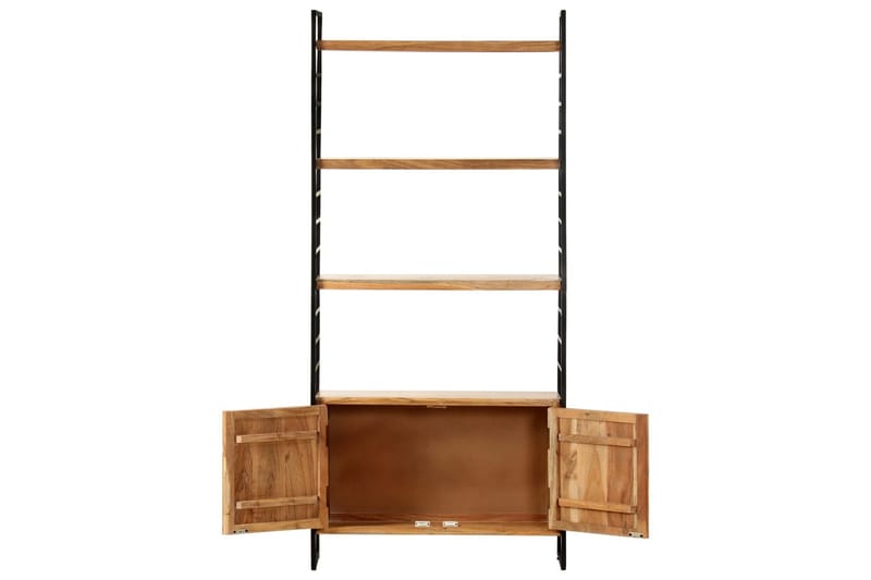 Bokhylla med 4 hyllor 80x30x180 cm massivt akaciaträ - Brun - Förvaring - Hyllor - Bokhylla