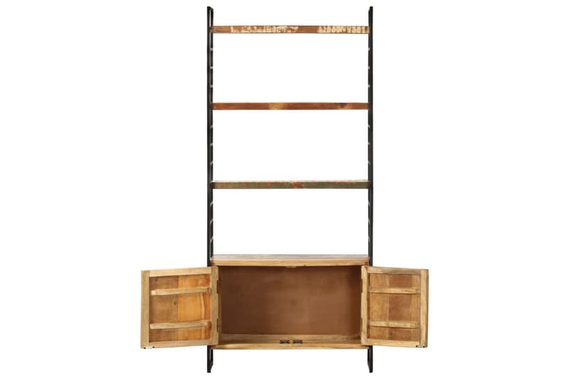 Bokhylla med 4 hyllor 80x30x180 cm massivt återvunnet trä - Brun - Förvaring - Hyllor - Bokhylla