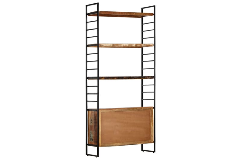 Bokhylla med 4 hyllor 80x30x180 cm massivt återvunnet trä - Brun - Förvaring - Hyllor - Bokhylla