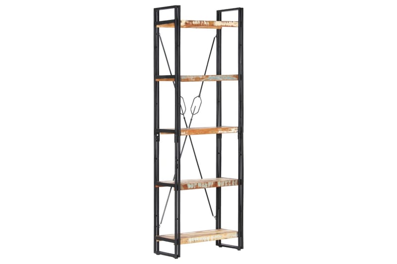 Bokhylla med 5 hyllor 60x30x180 cm massivt återvunnet trä - Brun - Förvaring - Hyllor - Bokhylla