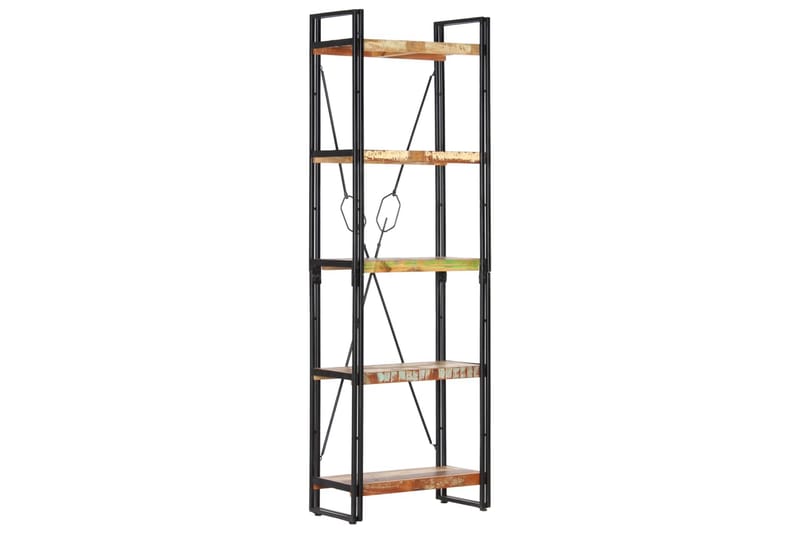 Bokhylla med 5 hyllor 60x30x180 cm massivt återvunnet trä - Brun - Förvaring - Hyllor - Bokhylla
