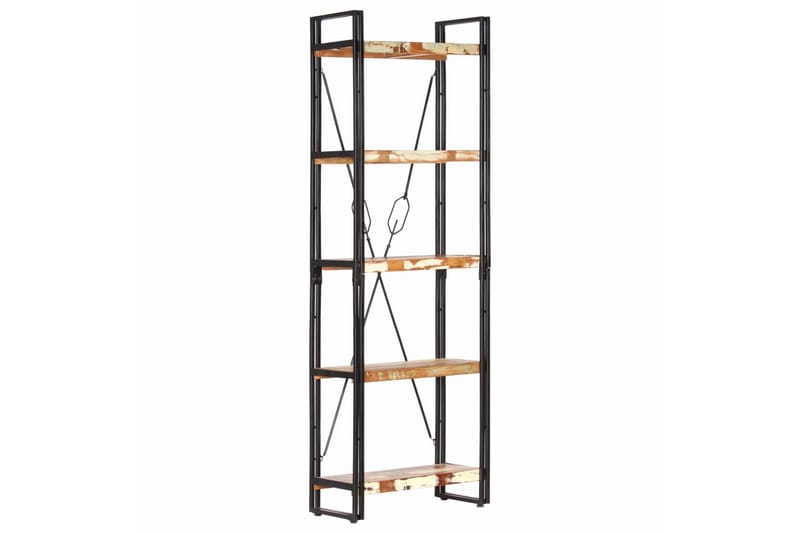 Bokhylla med 5 hyllor 60x30x180 cm massivt återvunnet trä - Brun - Förvaring - Hyllor - Bokhylla