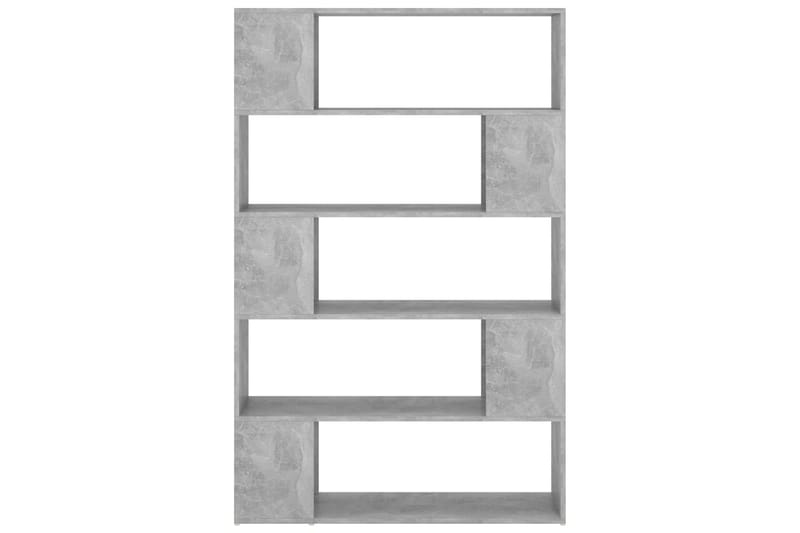 Bokhylla Rumsavdelare betonggrå 100x24x155 cm spånskiva - Grå - Förvaring - Hyllor - Bokhylla