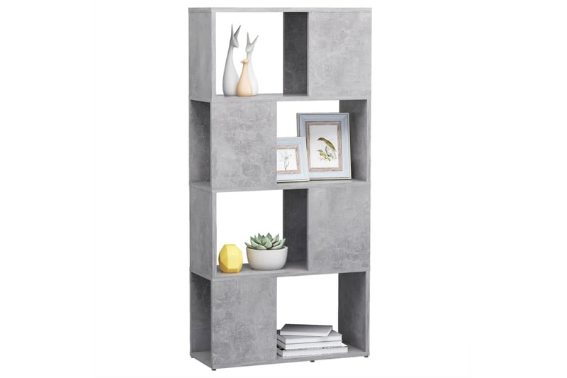 Bokhylla Rumsavdelare betonggrå 60x24x124,5 cm - Betonggrå - Förvaring - Hyllor - Bokhylla
