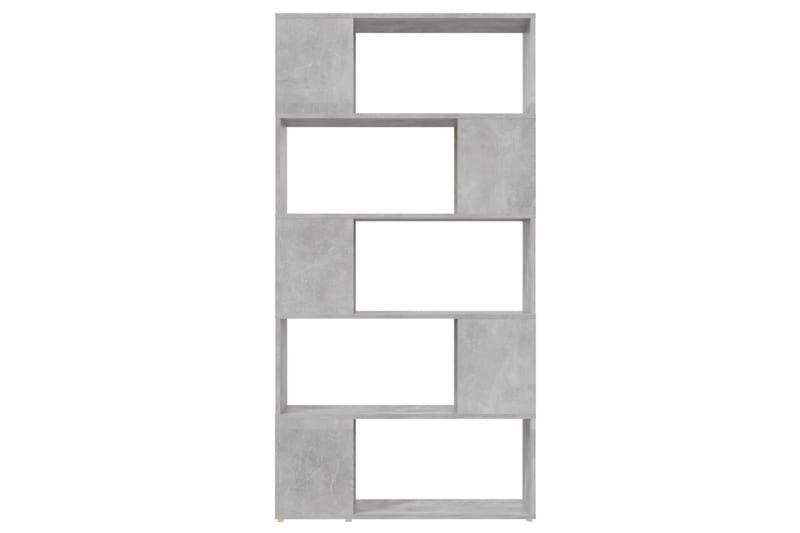 Bokhylla rumsavdelare betonggrå 80x24x155 cm spånskiva - Betonggrå - Förvaring - Hyllor - Bokhylla