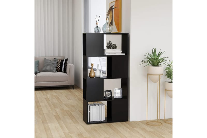 Bokhylla Rumsavdelare grå 60x24x124,5 cm - Gr�å - Förvaring - Hyllor - Bokhylla