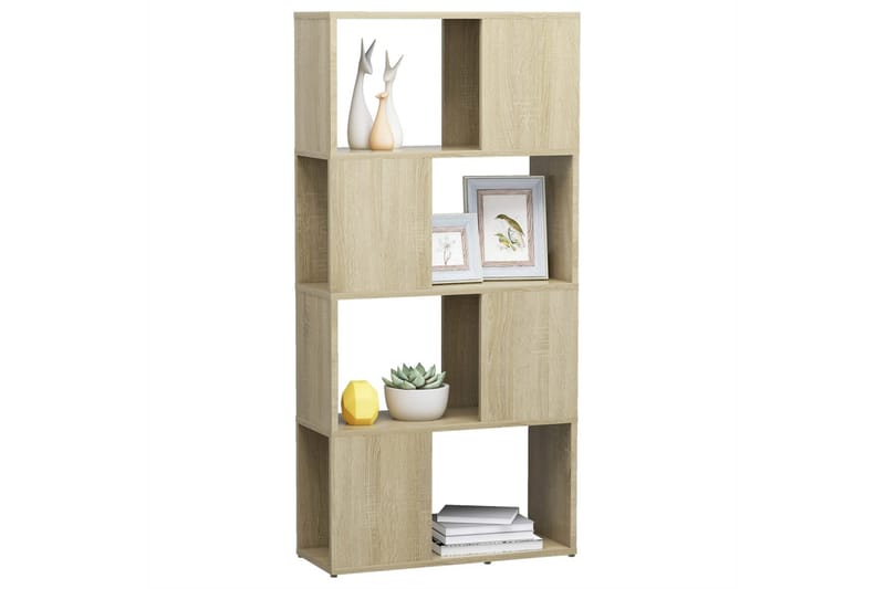 Bokhylla Rumsavdelare sonoma-ek 60x24x124,5 cm spånskiva - Brun - Förvaring - Hyllor - Bokhylla