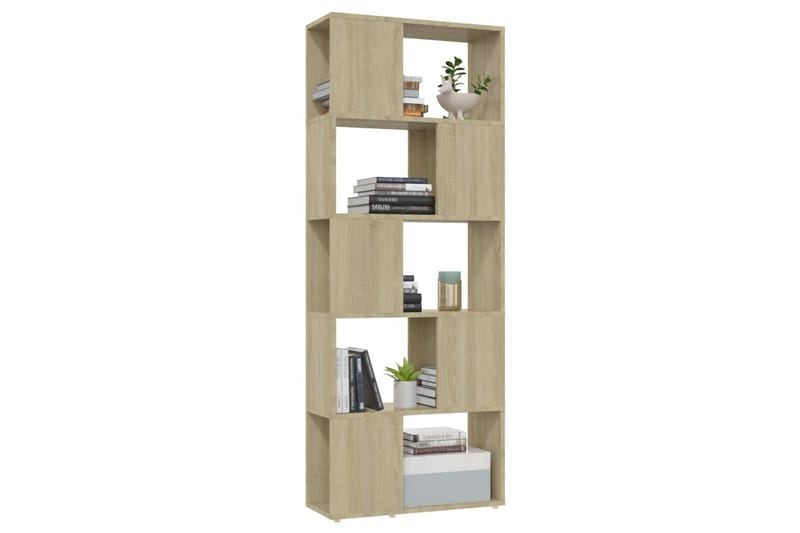 Bokhylla Rumsavdelare sonoma-ek 60x24x155 cm - Brun - Förvaring - Hyllor - Bokhylla