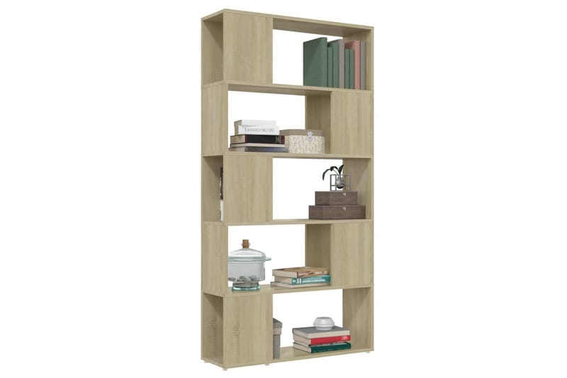 Bokhylla rumsavdelare sonoma-ek 80x24x155 cm spånskiva - Brun - Förvaring - Hyllor - Bokhylla
