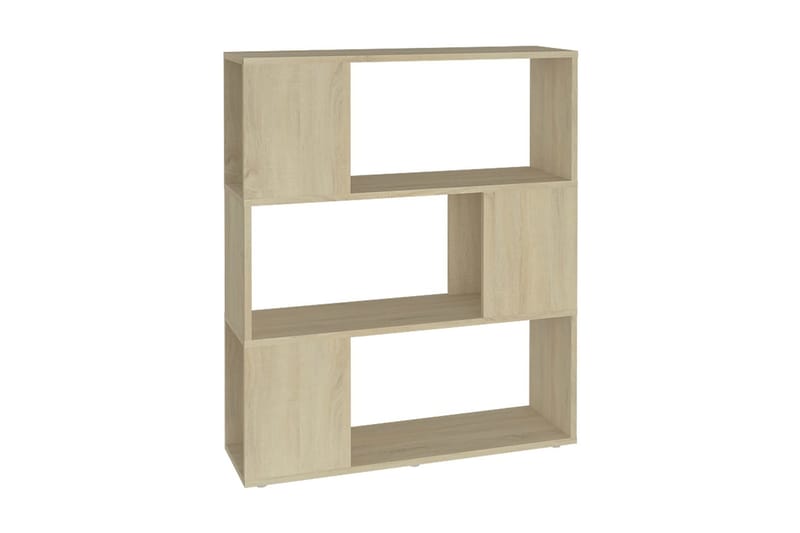 Bokhylla Rumsavdelare sonoma-ek 80x24x94 cm spånskiva - Brun - Förvaring - Hyllor - Bokhylla