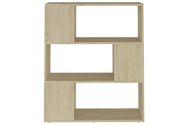 Bokhylla Rumsavdelare sonoma-ek 80x24x94 cm spånskiva - Brun - Förvaring - Hyllor - Bokhylla