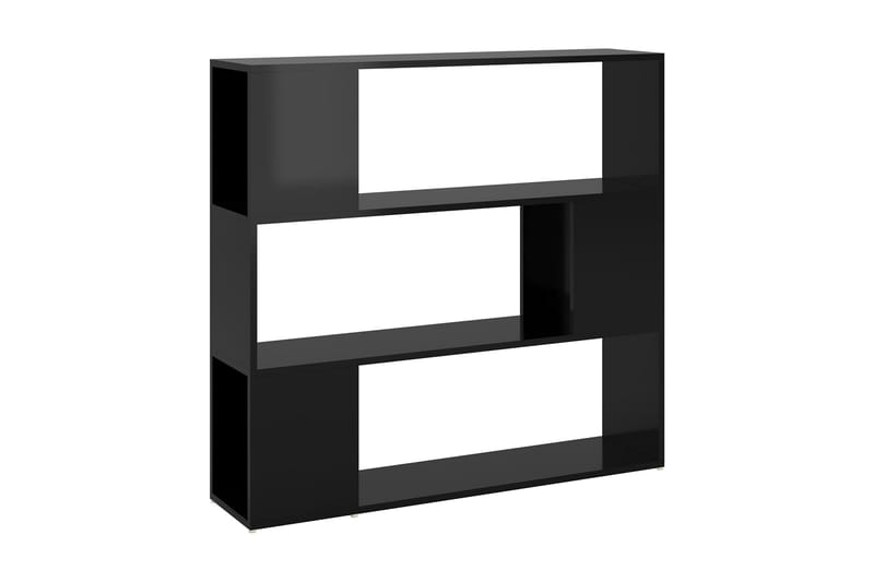 Bokhylla Rumsavdelare svart högglans 100x24x94 cm - Svart - Förvaring - Hyllor - Bokhylla