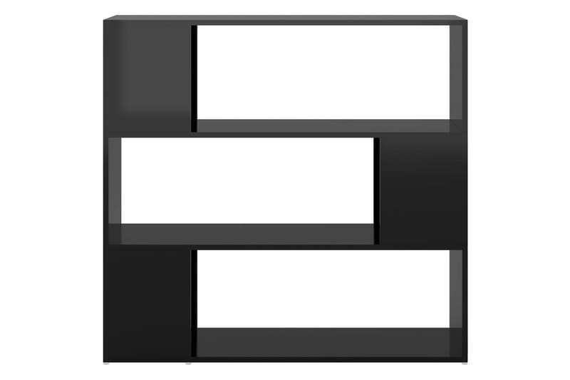 Bokhylla Rumsavdelare svart högglans 100x24x94 cm - Svart - Förvaring - Hyllor - Bokhylla