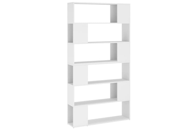 Bokhylla Rumsavdelare vit 100x24x188 cm - Vit - Förvaring - Hyllor - Bokhylla