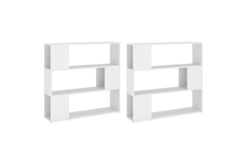 Bokhylla Rumsavdelare vit 100x24x188 cm - Vit - Förvaring - Hyllor - Bokhylla