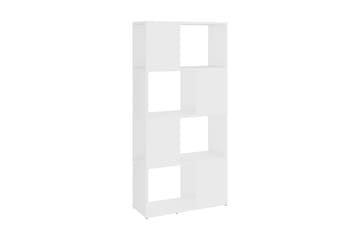 Bokhylla Rumsavdelare vit 60x24x124,5 cm spånskiva