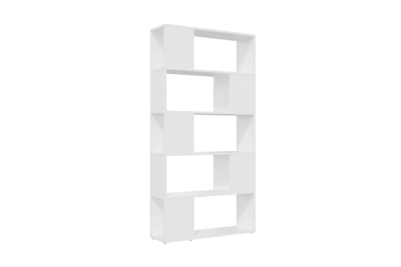 Bokhylla rumsavdelare vit 80x24x155 cm spånskiva - Vit - Förvaring - Hyllor - Bokhylla