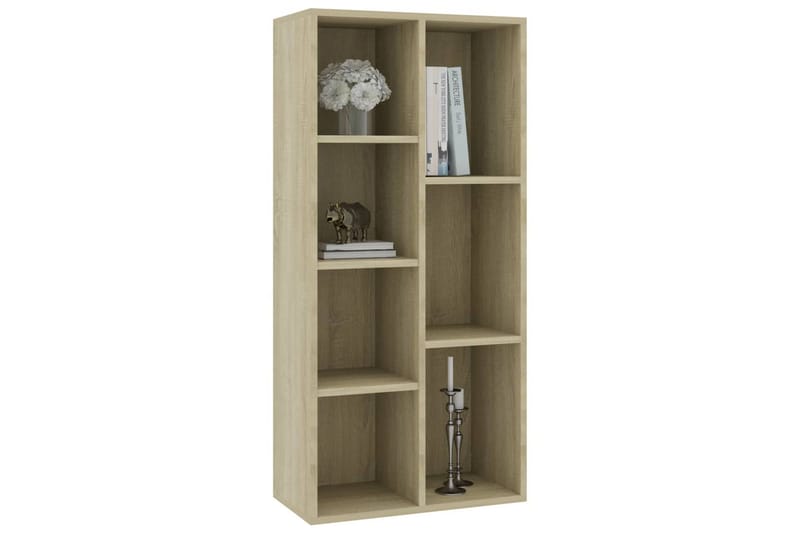 Bokhylla sonoma-ek 50x25x106 cm spånskiva - Brun - Förvaring - Hyllor - Bokhylla