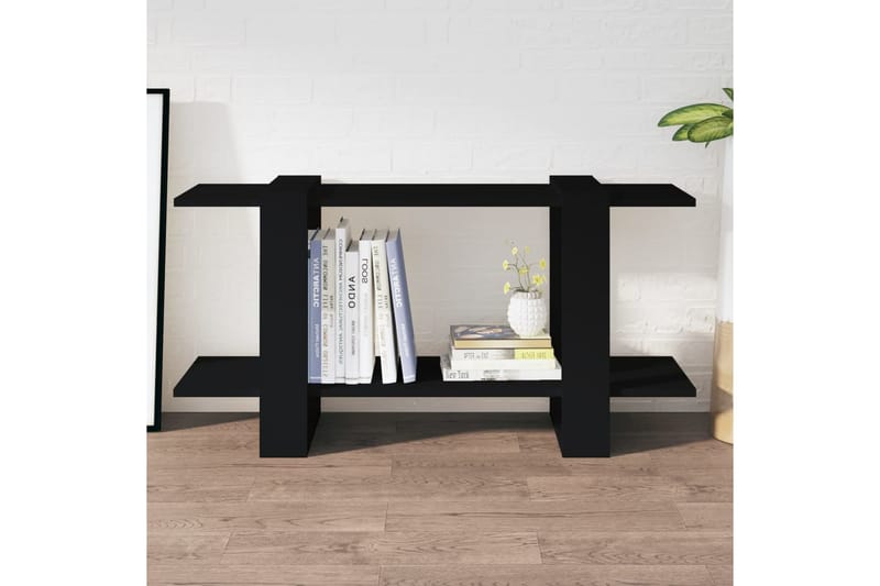 Bokhylla svart 100x30x51 cm konstruerat trä - Svart - Förvaring - Hyllor - Bokhylla