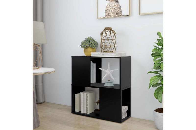 Bokhylla svart 60x24x63 cm spånskiva - Svart - Förvaring - Hyllor - Bokhylla