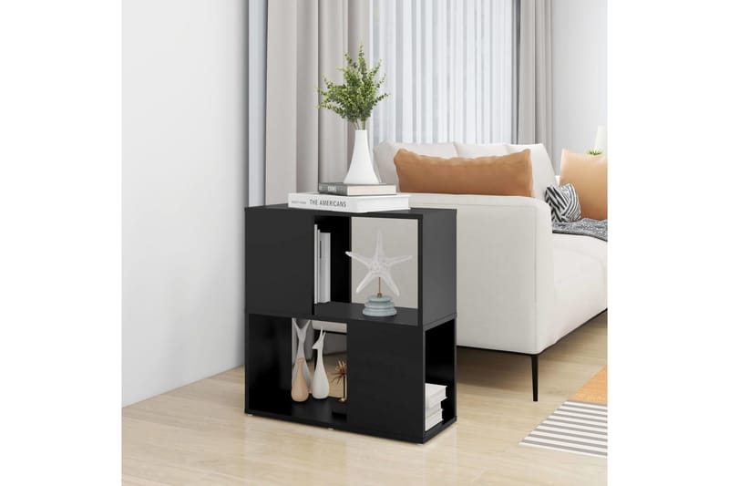 Bokhylla svart 60x24x63 cm spånskiva - Svart - Förvaring - Hyllor - Bokhylla