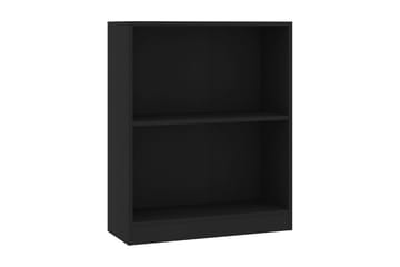 Bokhylla svart 60x24x74,5 cm spånskiva