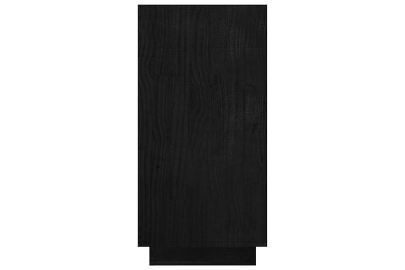 Bokhylla svart 80x35x71 cm massiv furu - Svart - Förvaring - Hyllor - Bokhylla