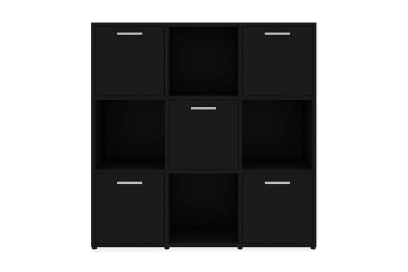 Bokhylla svart 90x30x90 cm spånskiva - Svart - Förvaring - Hyllor - Bokhylla