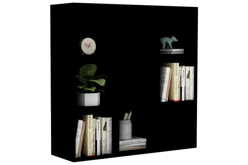 Bokhylla svart 98x30x98 cm spånskiva - Svart - Förvaring - Hyllor - Bokhylla